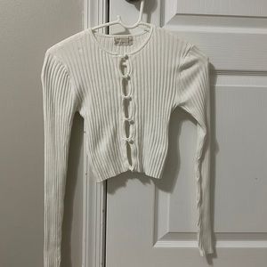 Urban Outfitters White button up long sleeve